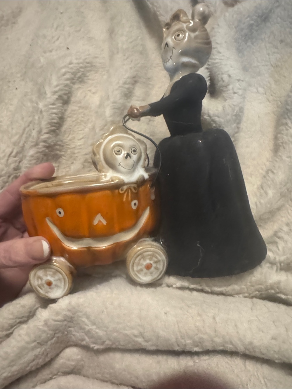 Yankee Candle Retired 2008 Halloween Pumpkin Wagon Bony Binch Mom @ Baby Bones